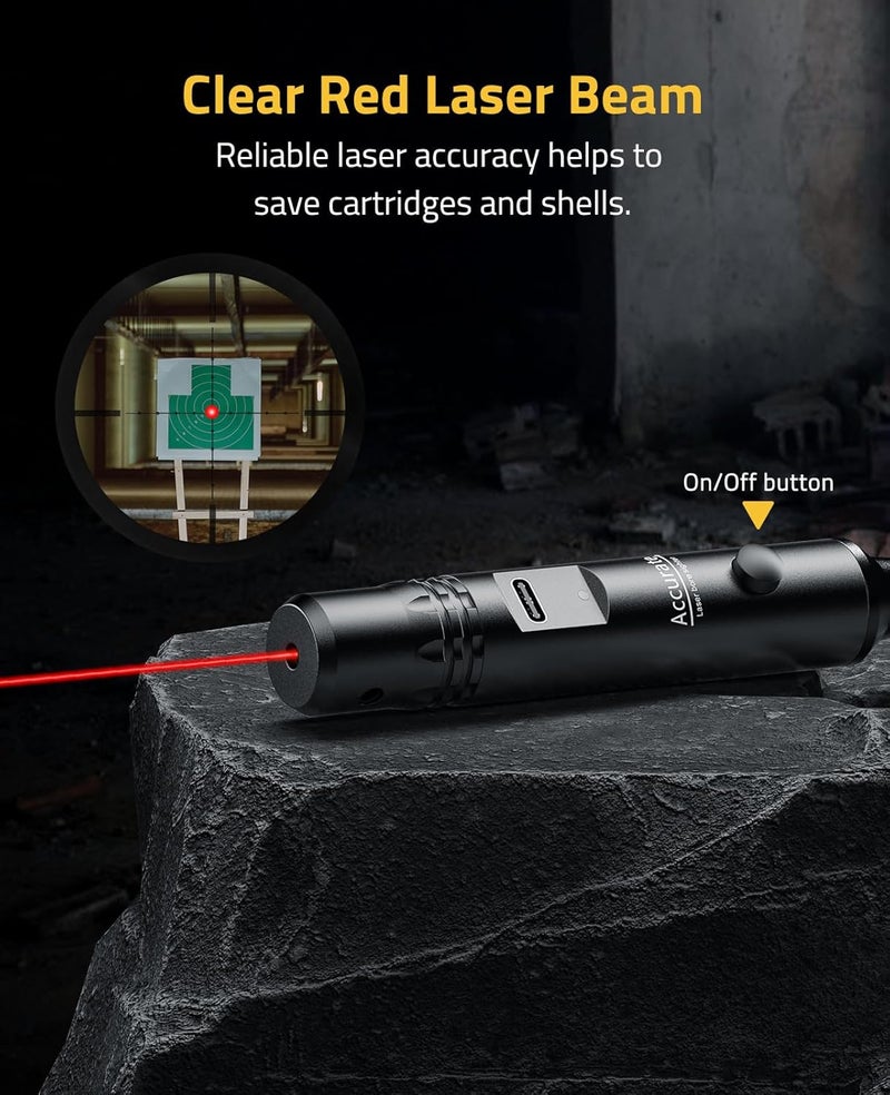CVLIFE Rechargeable Bore Sight Laser Kit with 64 Adapters fit 0.17 to 12GA Calibers, Professional Red/Green Laser Bore Sight with Button Switch, Powerful Choice for Hunting Bore Sight Tool - Image 2